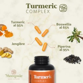 Suplemento de Cúrcuma Complejo con Boswellia, Jengibre y Pimienta Negra por Momosie