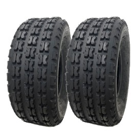MMG Set of 2 ATV Tubeless Tire 19x7-8 (175/80-8) Split-knob Tread Design for all terrains - Front Tires provide solid traction and control (P136A)