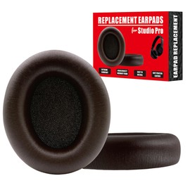KOL.KIM Replacement Earpads for Beats Studio Pro Wireless Noise Cancelling Headphones, Cushions Ear Pads with Soft Protein Leather, Noise Isolation Foam - Deep Brown
