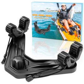 Huntury DoubleHeader Kayak Track Paddle Holder, Save Kayak Track Space, Kayak Paddle Clip, Kayak Track Mount Accessories, Kayak Oar/Fishing Net/Gaff Holder for Fishing, Kayak Fishing Accessories