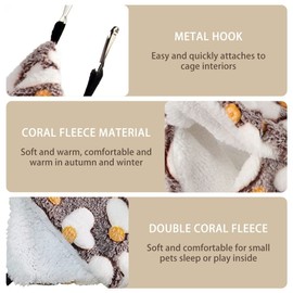 MiOYOOW Small Pet Cage Hammock Warm Rat Hammock Cave Guinea Pig Hammock for Ferret Rat Squirrel Chinchilla Hamster Playing Sleeping