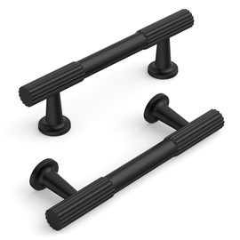 KNOKLOCK 10 Pack 3 Inch(76mm) Kitchen Cabinet Handles Matte Black Cabinet Pulls Kitchen Cabinet Hardware Drawer Pulls for Cupboard Wardrobe