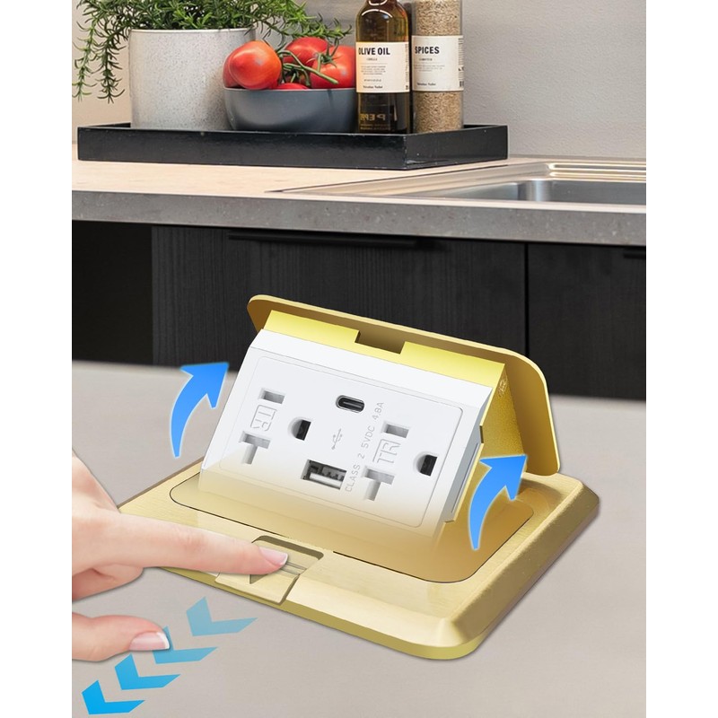 Floor Pop Up Outlet, Pop Up Waterproof Floor Electrical Box
