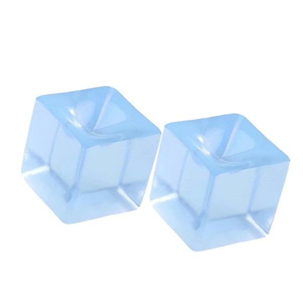 Xinjincang 2Pcs Blue Fidget Squishes Toys Squeezing Ice Cube Fidget