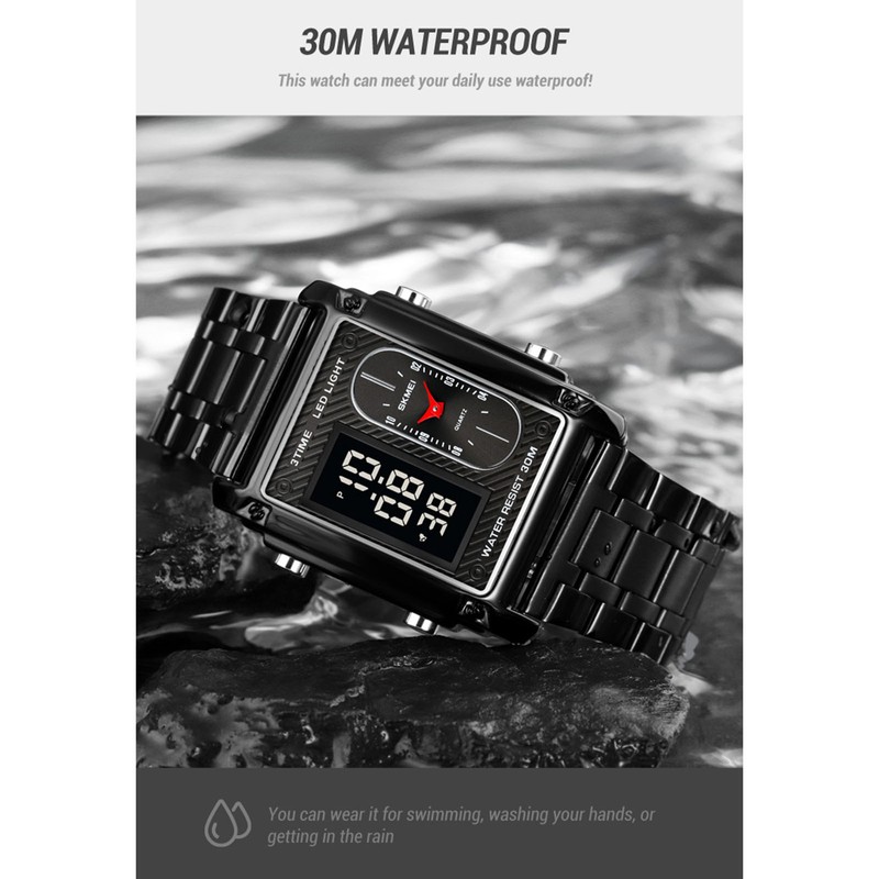 SKMEI 1868 Men Watch Professional 30M Water Resistant Double Display
