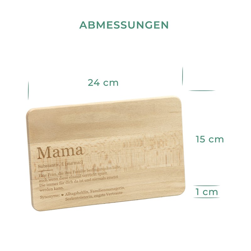 LAUBLUST Breakfast Board with Engraving – Lexicon: Das ist Mama