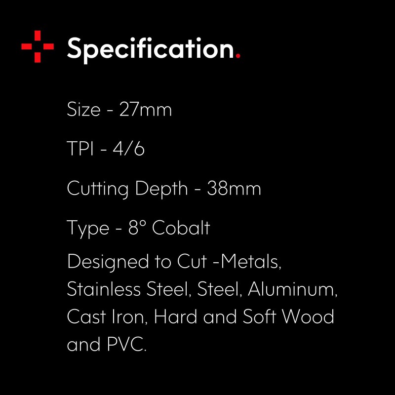 DART Premium Hole Saw | 27mm | Suitable for Multi