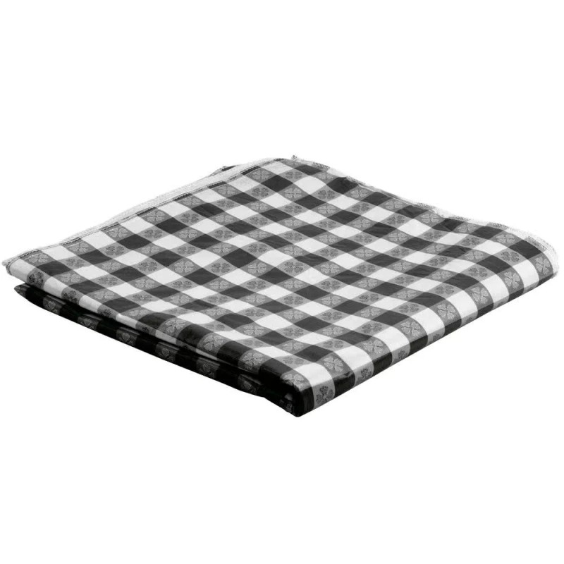 Unbranded 25 Yard Roll Black and White Gingham Checked Vinyl