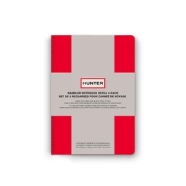 Hunter - Variety Rambler Notebook Refill 3 Pack, 8.2” X 5.8” 80 Page A5 Notebooks, Lined Paper, Dot Grid, & Blank Pages for Drawing or Journaling, Individual or Refill Use, Red, Black, & Green