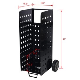 SLifet Firewood Cart, 200 Lbs Load Capacity Firewood Log Cart Carrier, Heavy Duty Fireplace Log Carrier Mover with Rolling Wheel, Outdoor and Indoor Wood Rack Storage Mover, Dolly Storage Holder