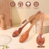 AERZIP 9 Inch Wooden Spoons for Eating Mixing Stirring Soda