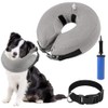 SlowTon Dog Cones Recovery Collars Inflatable, Soft Comfy Dog Cone