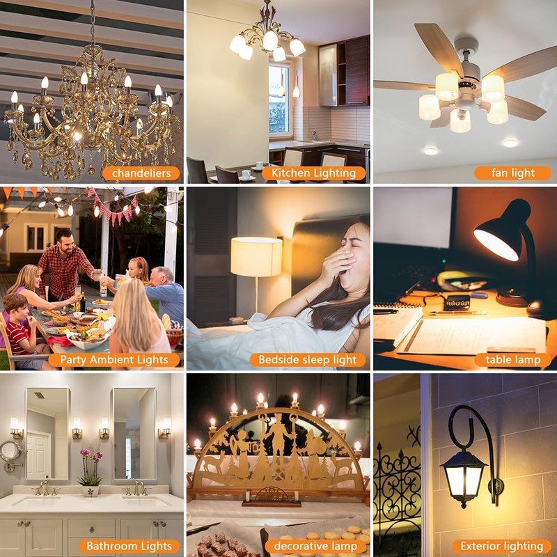 SCOMX 40W Incandescent Equivalent Energy Torpedo Tip Chandelier with Crystal