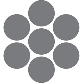 Galvanized Steel Wire Rope on Reel, Vinyl Coated, 1x7 Strand, Green, 1/16" Bare OD, 1/8" Coated OD, 250' Length, 28 lbs Breaking Strength