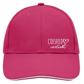 huuraa Cappy Hat Coesfeld in Love Unisex Cap with Name of Your Favourite City in North Rhine-Westphalia Gift Idea for Friends and Family, Pink/white