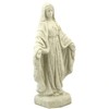 Traditional Virgin Mary Statue: Solid Durable Stone Statue with Distressed