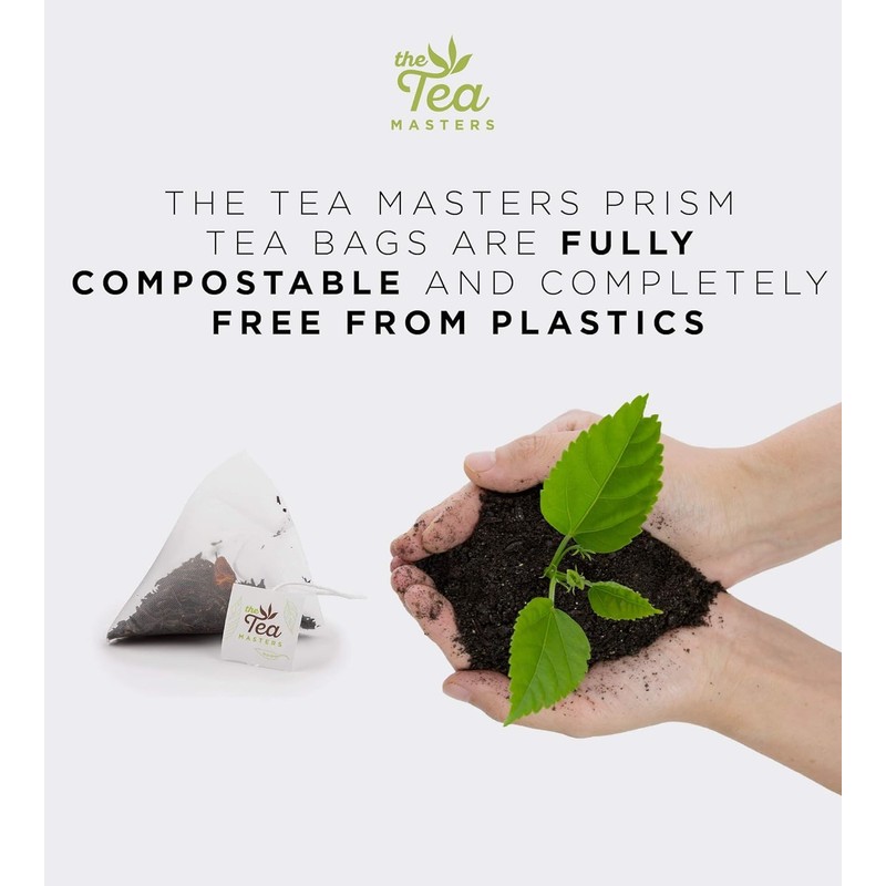 The Tea Masters Prism Teabags Green Tea Chun Mee (1x50)