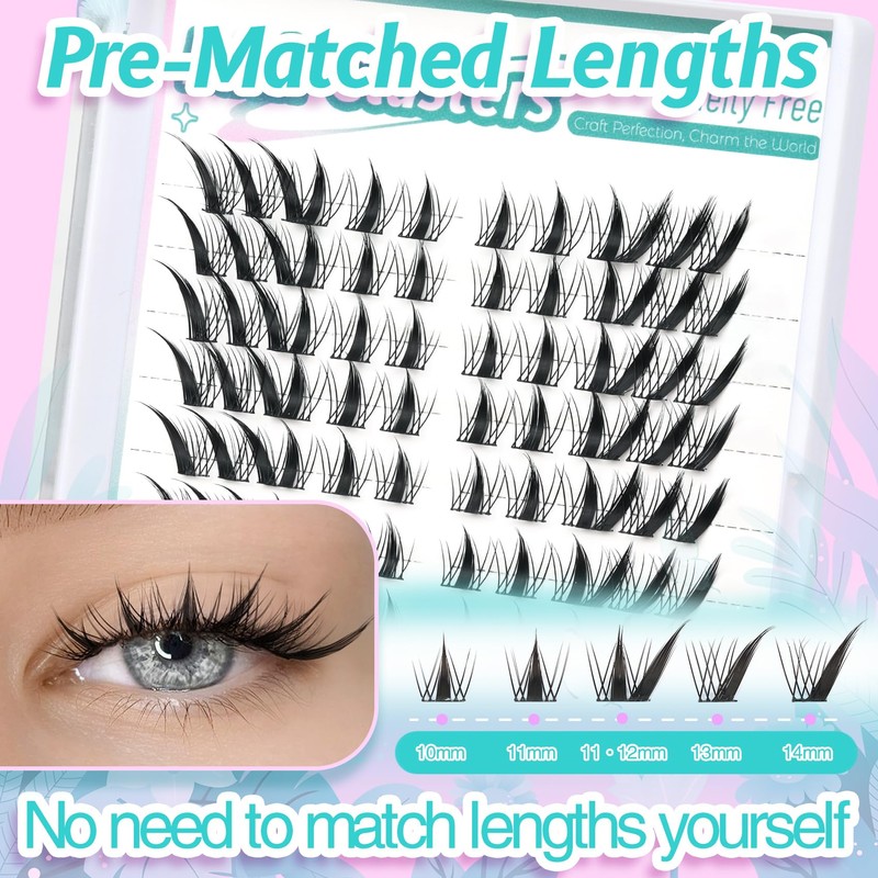Fairy Lash Clusters Kit Manga Eyelash Cluster Kit Fox Eye