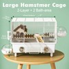 10 in 1 Hamster Cage,with Platforms, Exercise Wheel, Hide-House, Water