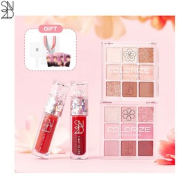 S2ND Eye Shadow + Tint Set 4items, Shadow Palette#$%Tint:03 Peach Blossom-03 Brick Saturn