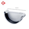 INEFA Gutter End Piece Semicircular, PVC NW125 / 125 mm,