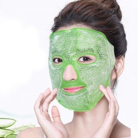 Ice Pack Cooling Face Mask with Gel Sleeve Cover (Cold/Hot Compress) Jawline] Pink