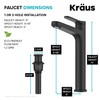 KRAUS Indy Bathroom Faucet for Vessel Sink in Matte Black,