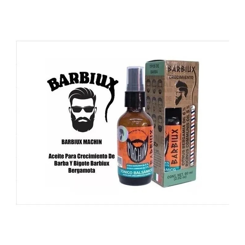 Balsamo Natural Barbiux 60ml Aceite Bergamota Y Macadamia Cítrica