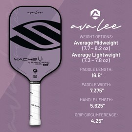 Selkirk Vanguard 2.0 Pickleball Paddle | Carbon Fiber Pickleball Paddle with a Polypropylene X5 Core | Pickleball Rackets Made in The USA | Mach 6 Midweight, Rose Purple |