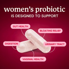 Womens Probiotic with Cranberry | 50 Billion CFU for Gut Health, Bloating Relief & Digestive Support | With Cranberry for Vaginal Health | Gut Health Supplements for Women | Made in Canada | 60 Ct.