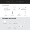 MODE Coastal Collection 1 1/8" Diameter Curtain Rod Set with