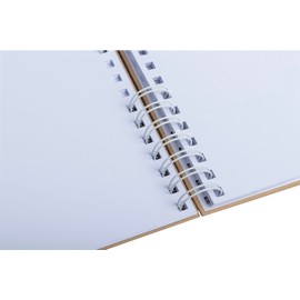 Exacompta - Ref 16029E - Spiral Class Photo Album - 50 Class Photos or 150 Photos 10 x 15 cm - 50 White Pages - Format 32 x 22 cm - Kraft Cover with White Marking