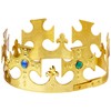 Plastic Jeweled King's Crown (gold) Party Accessory (1 count) (1/Pkg)