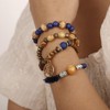 LICHUANUK Boho Bracelets Wooden Beads Tassel Bracelet, Chakra Bracelet for