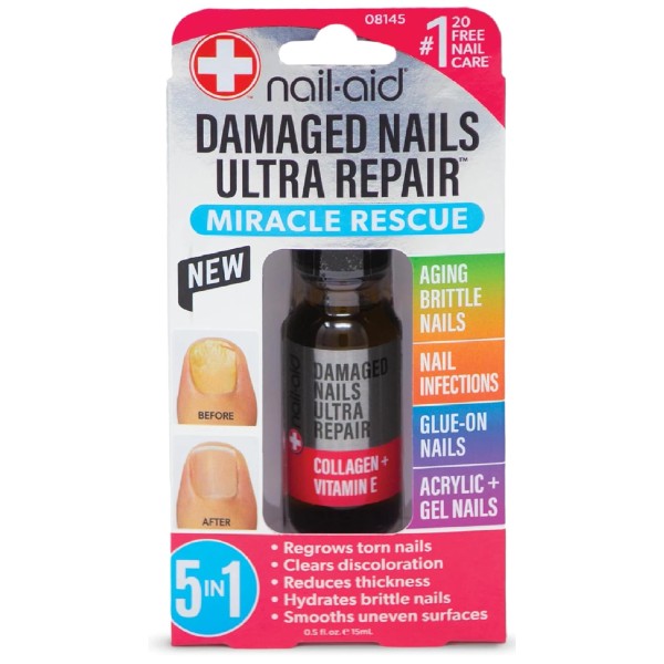 Unbranded Nail-Aid - 5-in-1 Damaged Nails Multi-Repair for Fingernails or