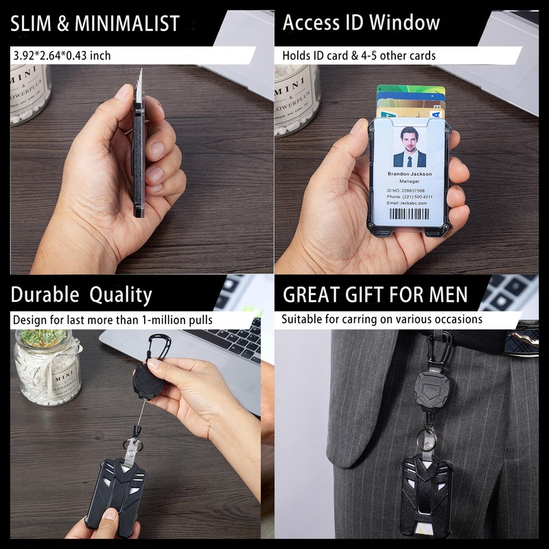 Retractable Badge Holders, Heavy Duty Retractable Keychain