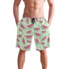 visesunny Hot Summer Watermelon Print Men Beach Shorts Swim Trunks