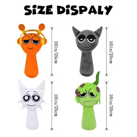 QIGHLIS Sprunki Plush, 25 cm Sprunki Plushies Cuddly Toy, Sprunki Plush Toy for Boys Girls Children Fans Birthday Gift (Orange)