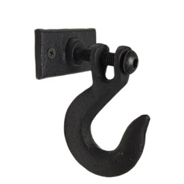 Industrial Design Cast Iron Coat Hook in Black