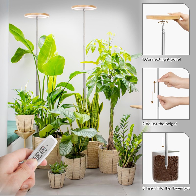 LBW Plant Grow Light Bamboo Plants Grow Lights for Indoor