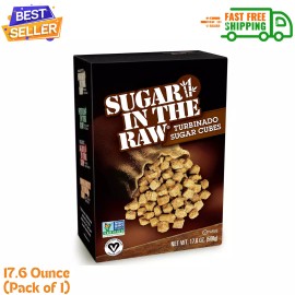 IN THE RAW Sugar In The Raw Turbinado Cane Sugar Cubes, Pure, Gluten Free, 17.6 oz (Pack 1)