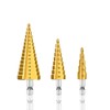 3Pcs Step Bits Set Hss High Speed Steel Step Drill