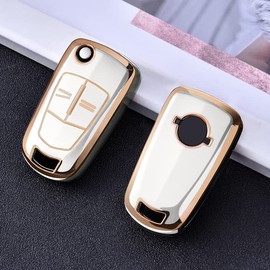 OATSBASF Car Key Case - Suitable for Vauxhall, 2 Button Key Box (White)
