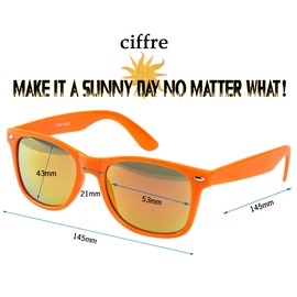 Ciffre Nerd Retro Look Sunglasses, Pilot’s Glasses, Vintage Look - Approx. 80 Different Models Many Colours -