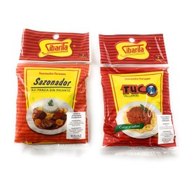 Sibarita TUCO TALLARINI (6 x 1.97 Oz) Y SAZONADOR AJI PANCA (6 x 2.22 Oz) Producto Peruano 12 unidades.