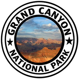 Rogue River Tactical Grand Canyon National Park Sticker 5" Round Car Auto Decal