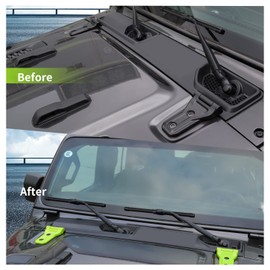 SQQP Hood Hinge Cover Decoration Trim Exterior Cover Kit Fit for 2018-2025 Jeep Wrangler JL JLU & Gladiator JT(Green)