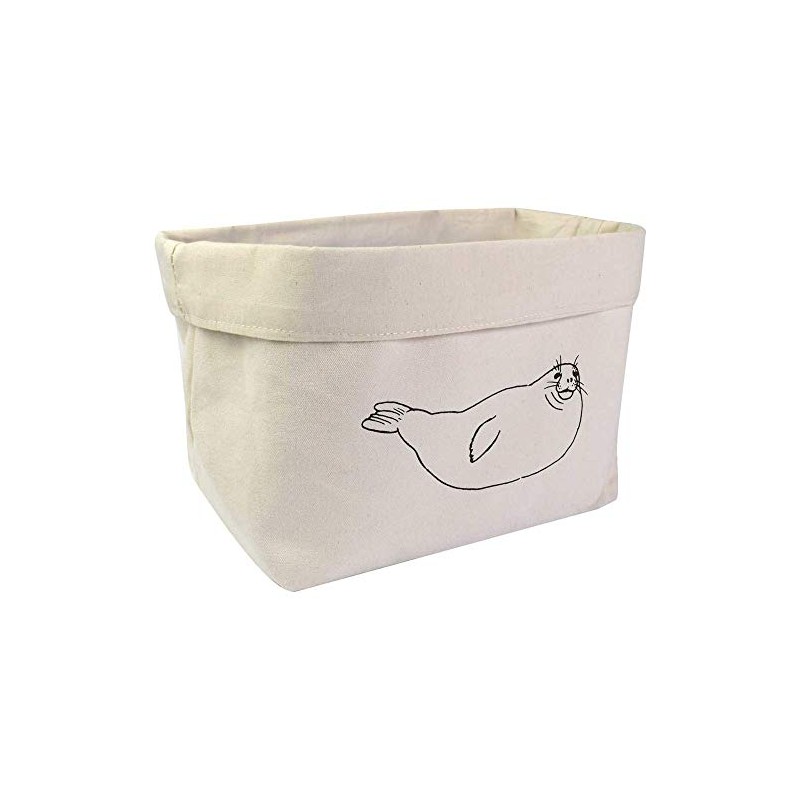 Large 'Cute Seal' Canvas Organiser/Storage Bag (OR00006095)