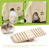 Wooden Hamster Platform and Dwarf Hamster House, Cute Syrian Tiny