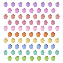 ASDIIT 100Pcs Strawberries Mini Hair Clips for Women, Colorful Flower Small Claw Clips, Styling Decorative Accessories for Fine Hair